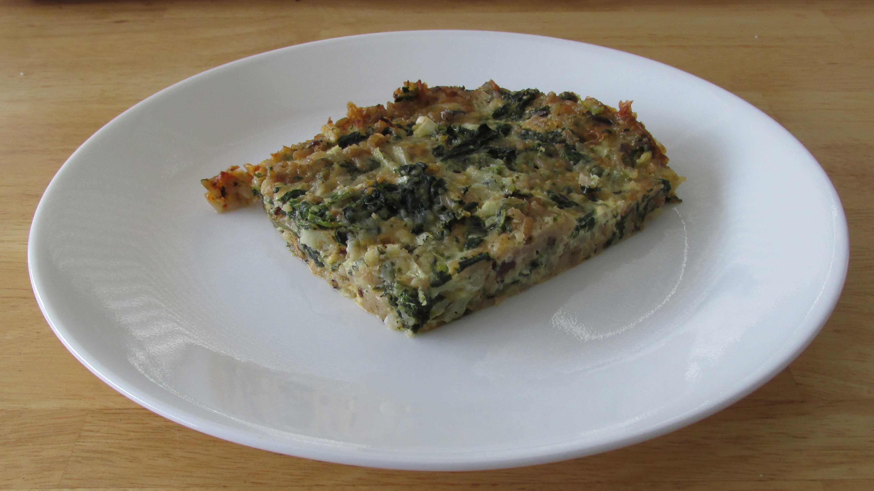 Spinach Rice Frittata SunnyvaleGarden